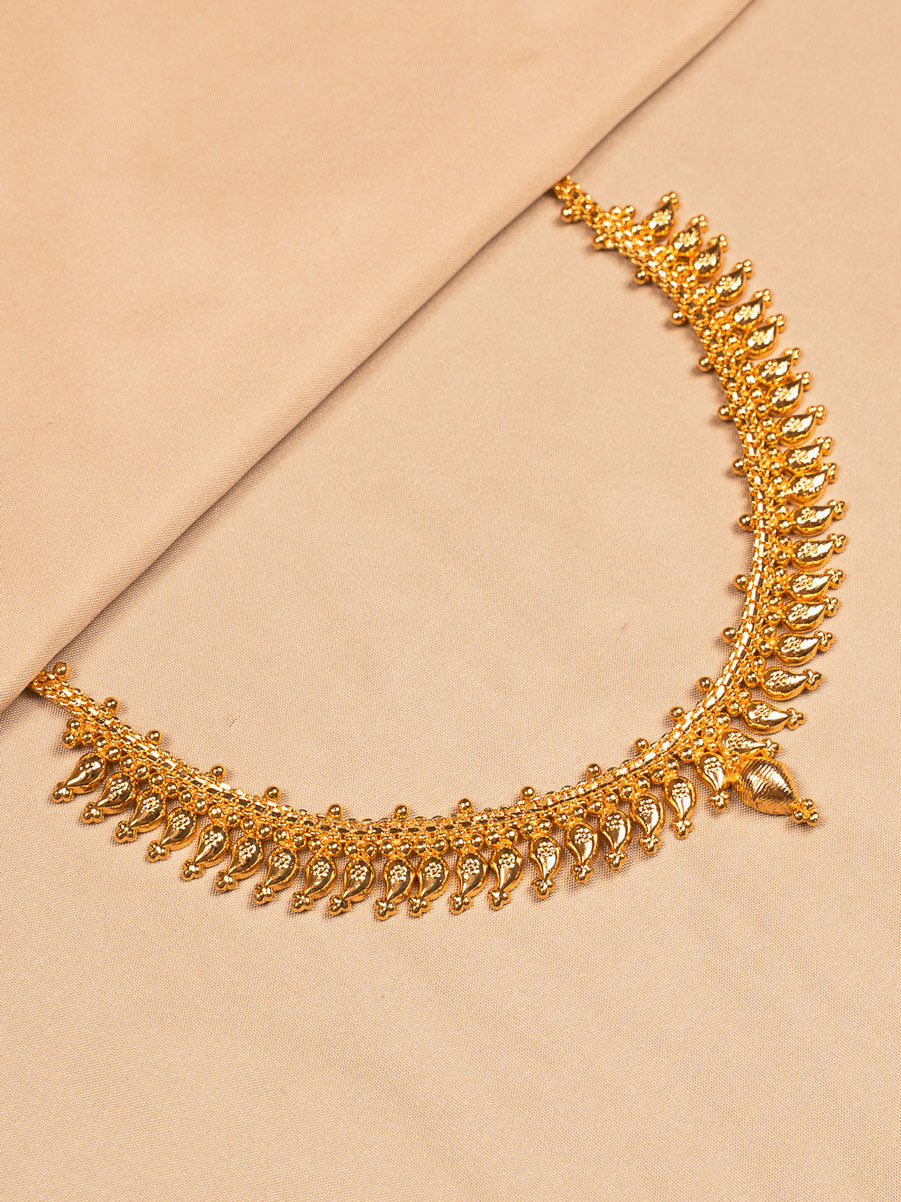 Antique Gold Paisley Choker Necklace