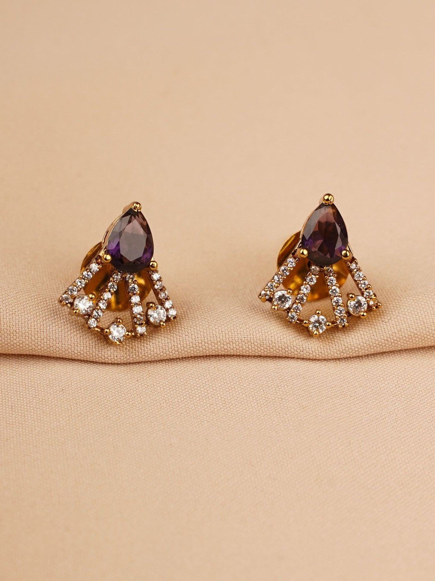 Geometric Crystal Pendant Necklace Set