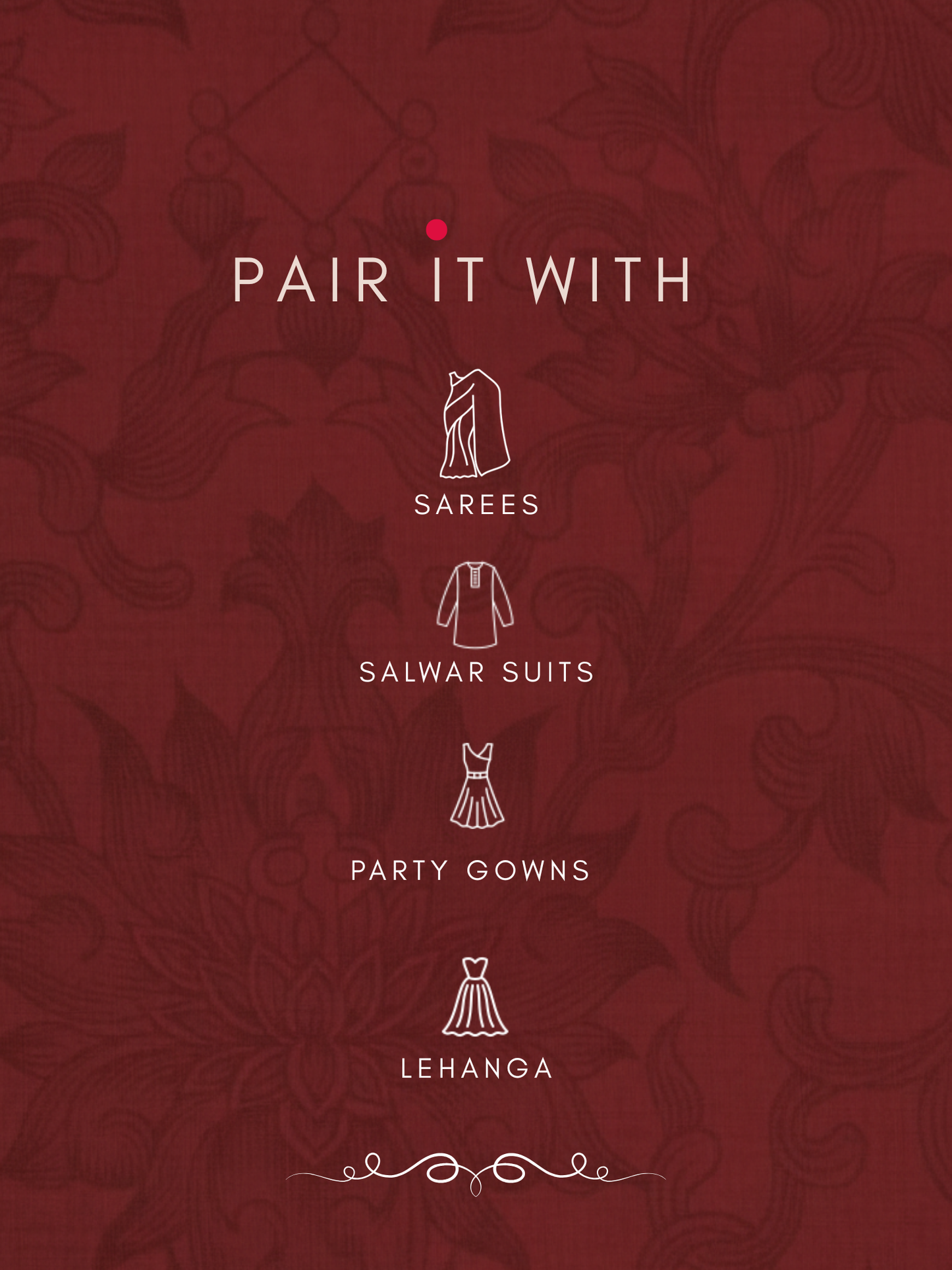 Ruby Red & Crystal Minimal Necklace