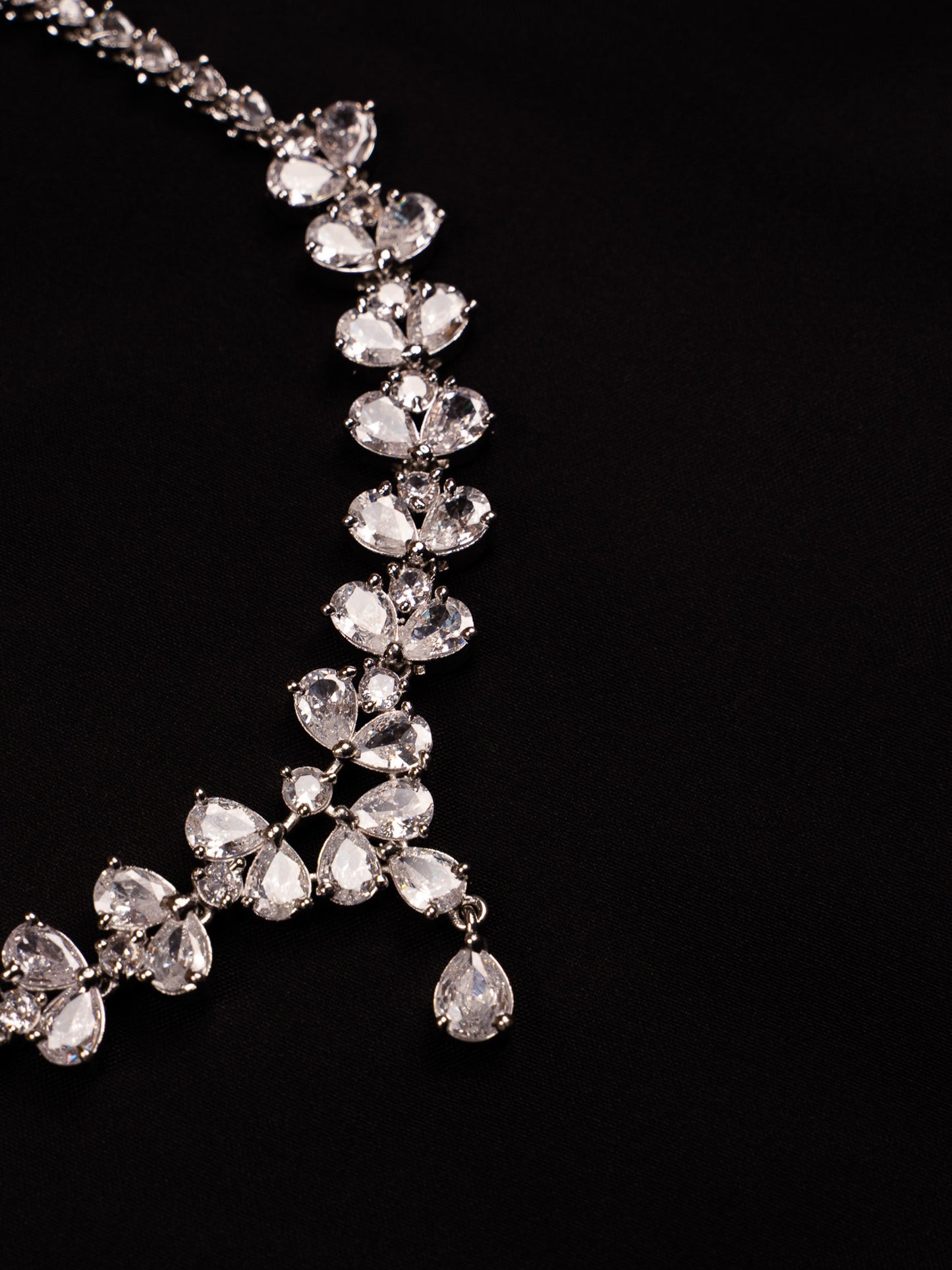 Crystal Bloom Statement Necklace Set