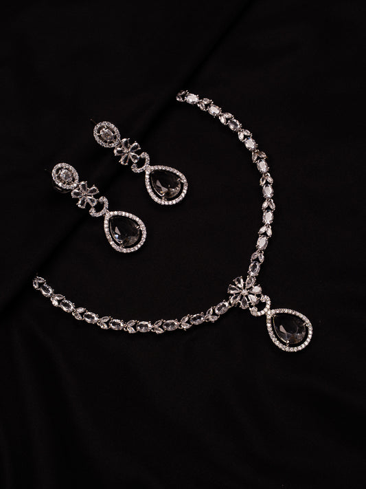 Midnight Spark Teardrop Necklace Set