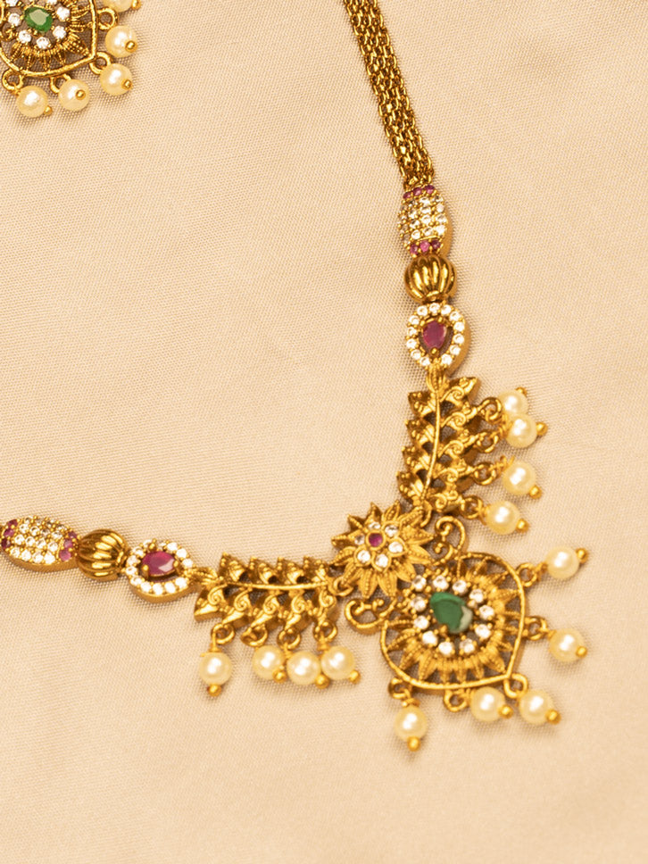 Exquisite Temple Jewellery Necklace Set