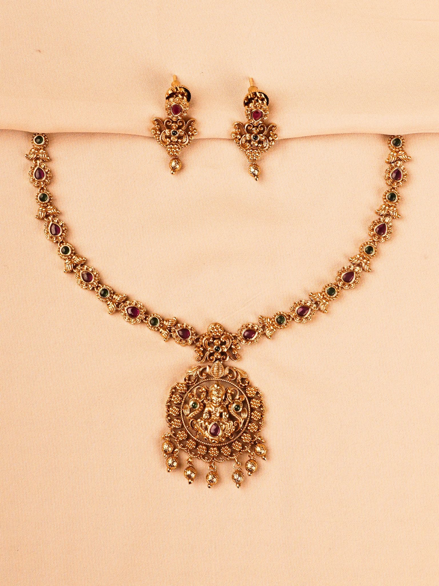 Lakshmi Temple Necklace Set