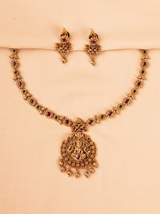 Lakshmi Temple Necklace Set