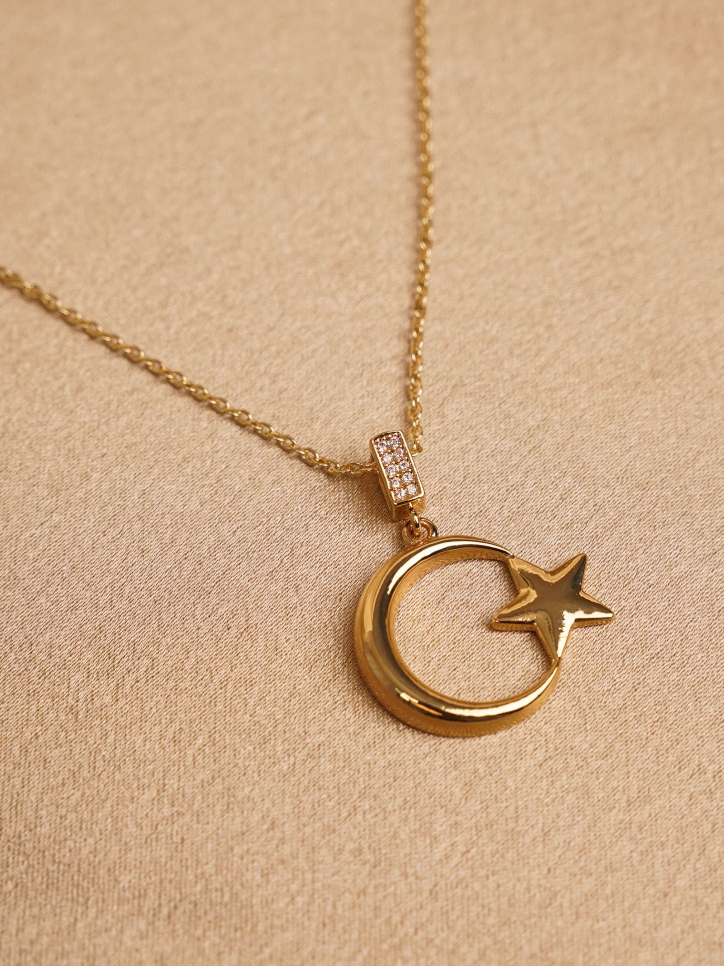 Celeste Moon Star Pendant Necklace