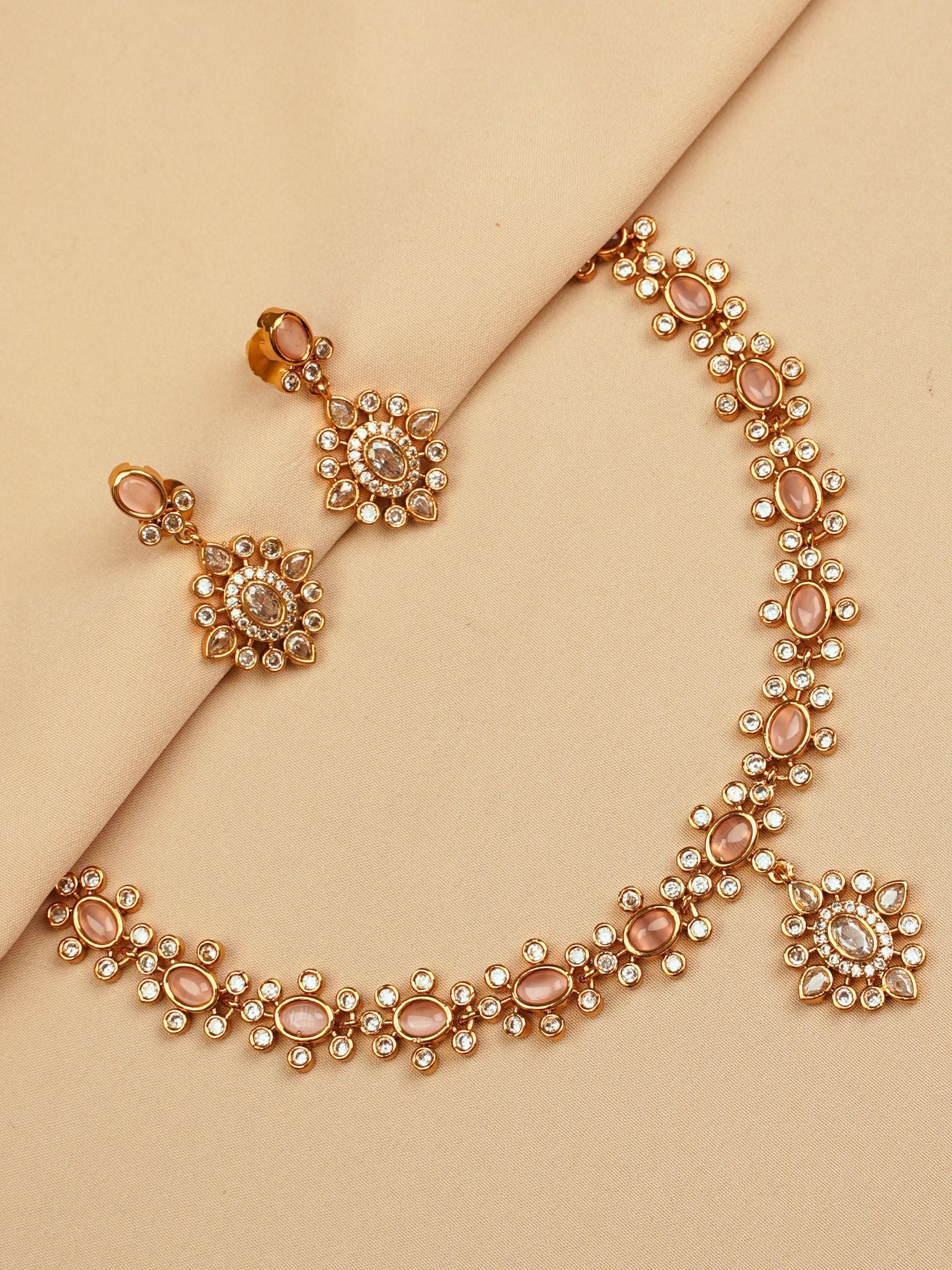 Champagne Radiance Necklace Set