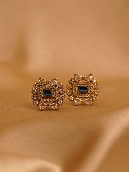 Midnight Regal Square Stud Earrings
