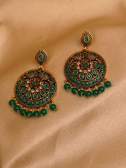 Emerald Noor Chandbali Earrings