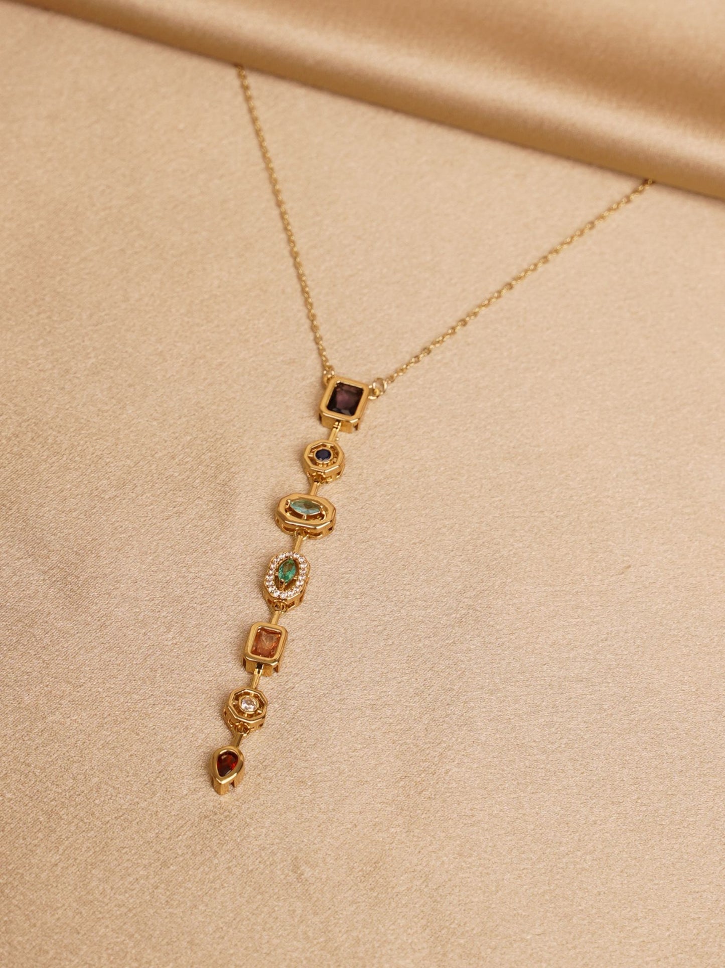 Regal Cascade Multi-Stone Necklace