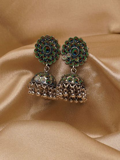 Mayura Peacock Jhumka Earrings