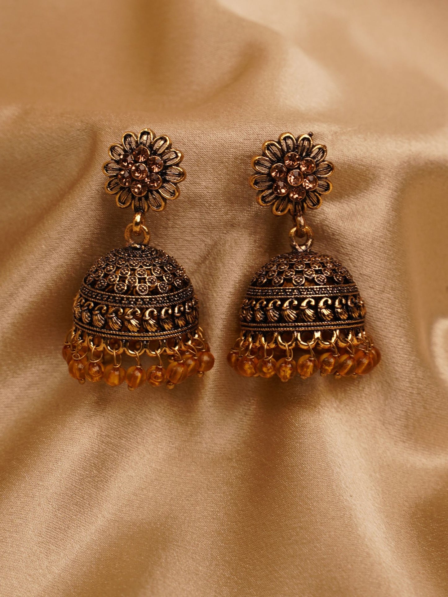 Amber Royale Jhumka Earrings