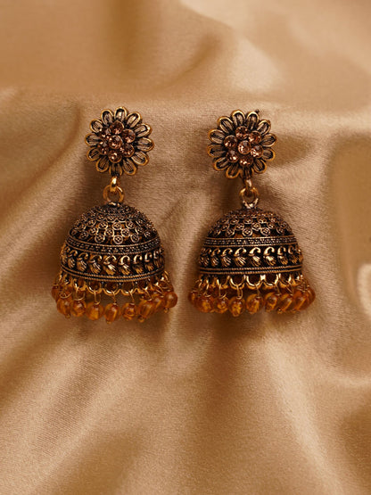 Amber Royale Jhumka Earrings