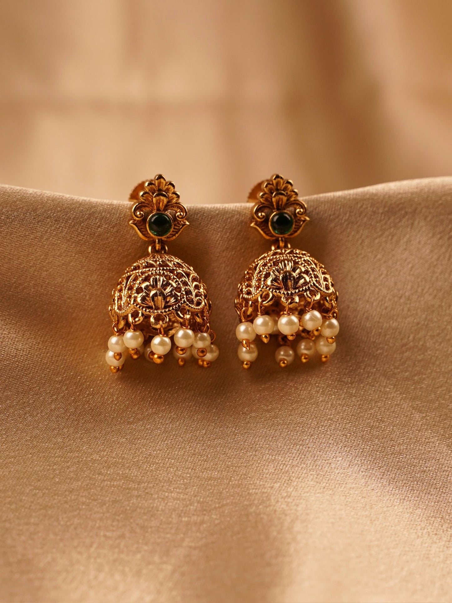 Emerald Temple Jhumka