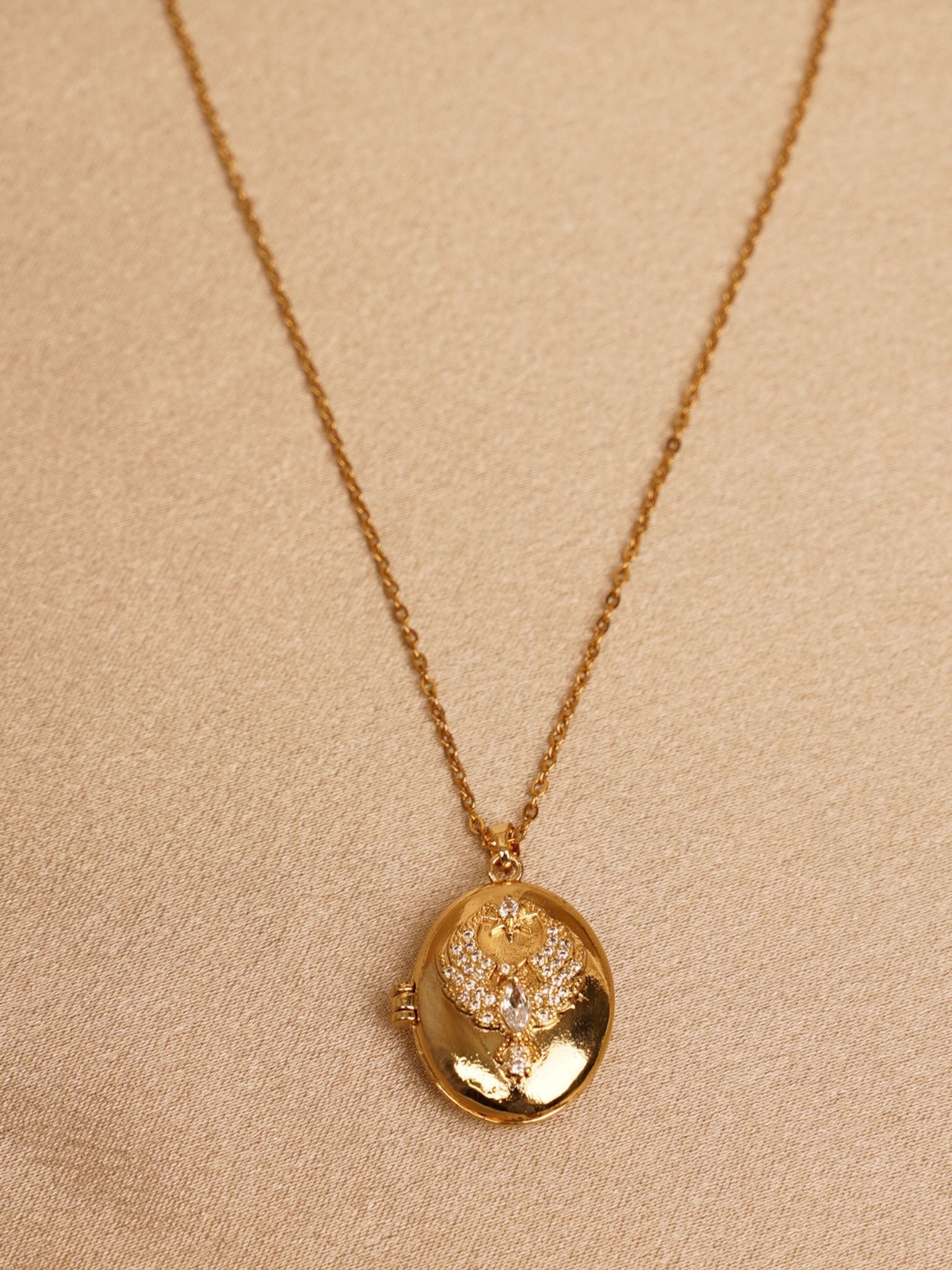 Celestial Heart Locket Necklace