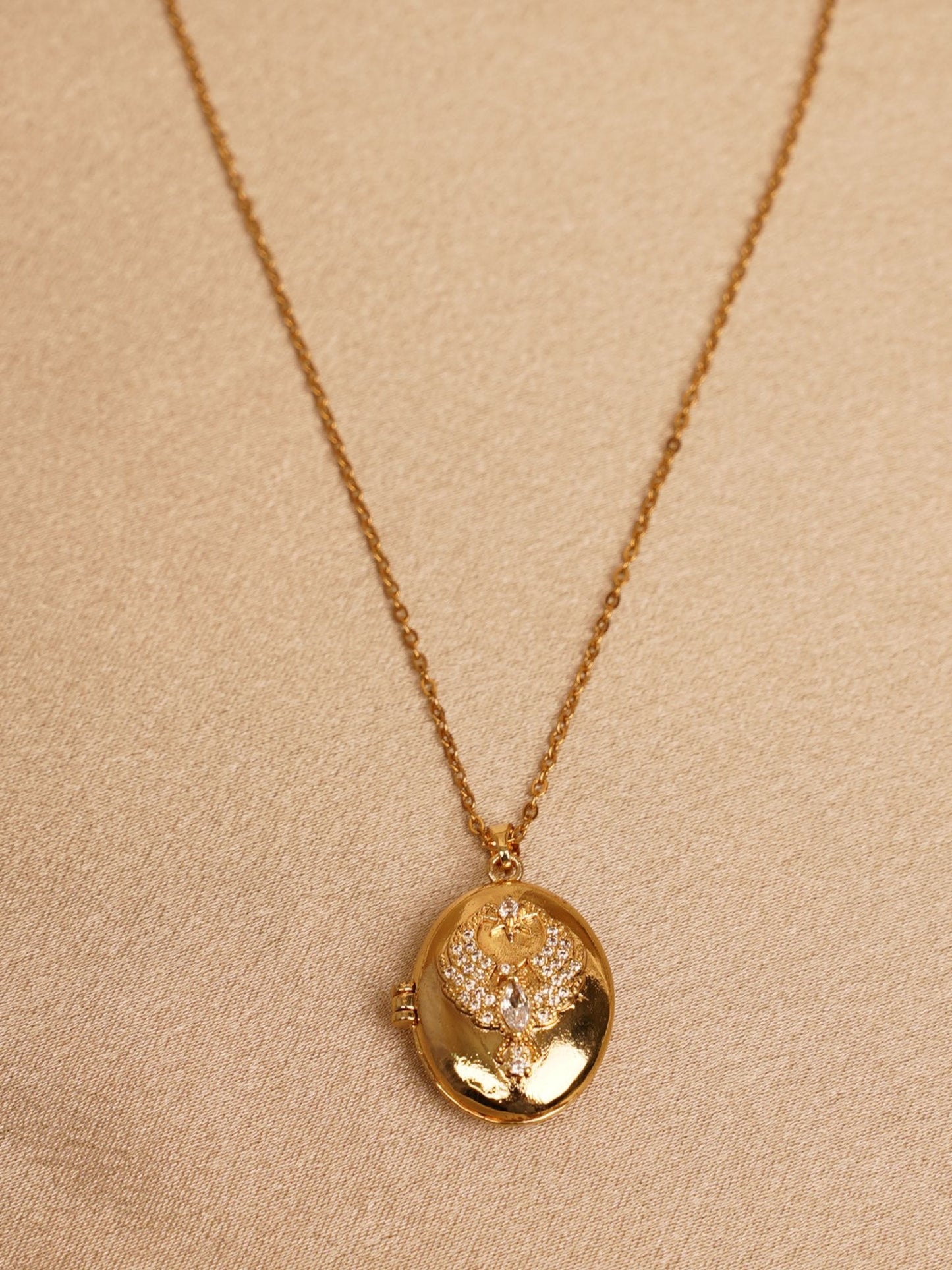 Celestial Heart Locket Necklace