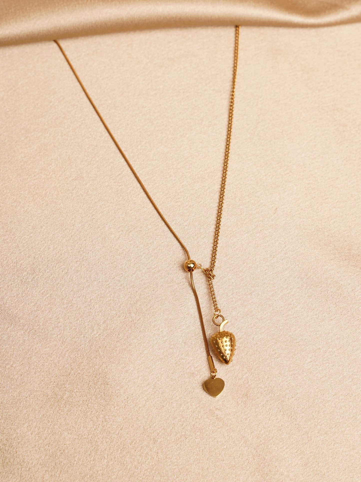 Golden Berry Drop Necklace