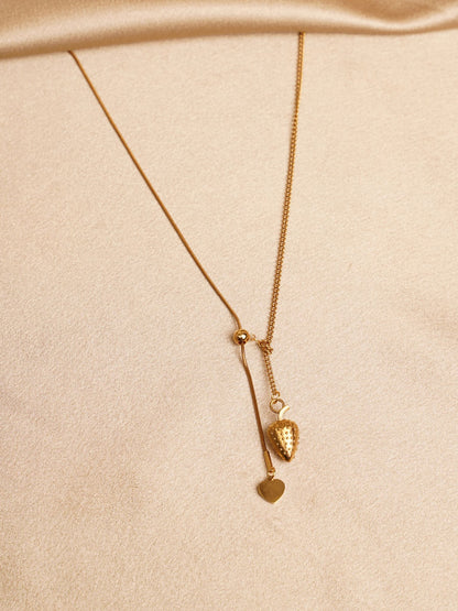 Golden Berry Drop Necklace