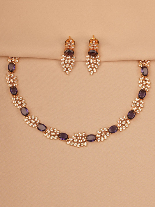 Midnight Crystal Cluster Necklace & Earrings Set