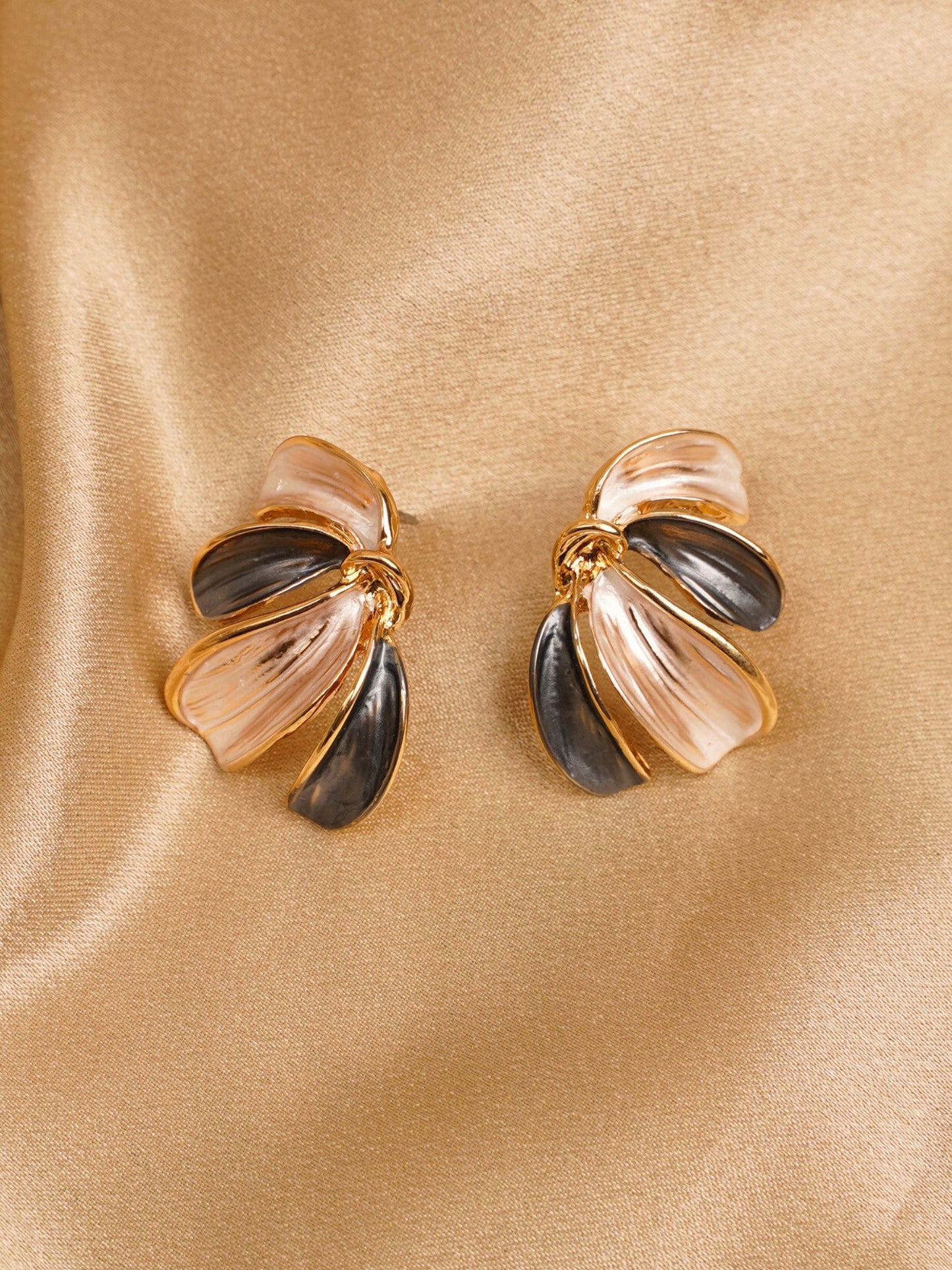 Midnight Petal Statement Earrings