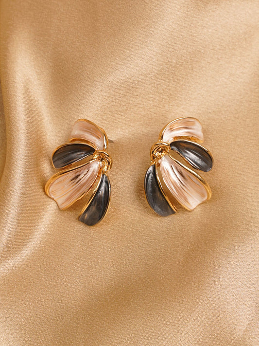 Midnight Petal Statement Earrings