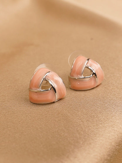 Blush Knot Stud Earrings