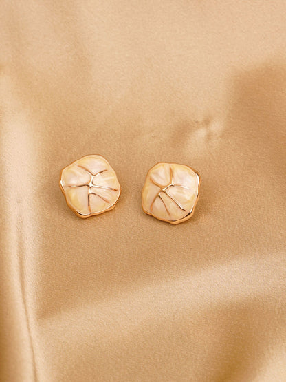Ivory Bloom Stud Earrings