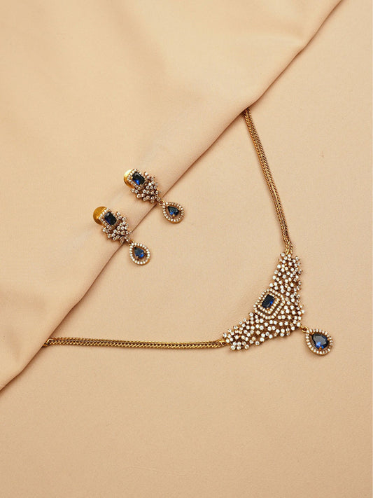 Sapphire Stardust Necklace Set