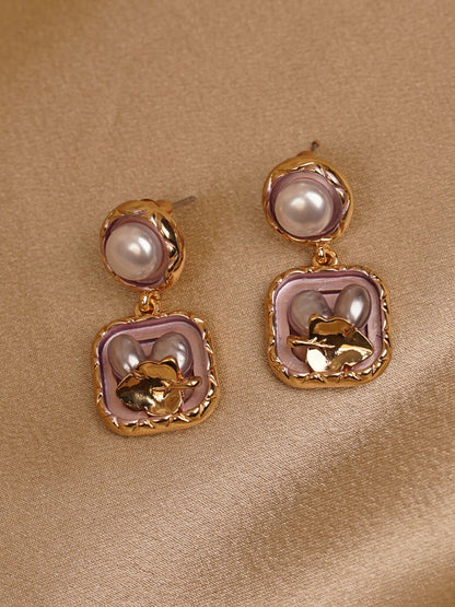 Blush Dove Pearl Drop Earrings