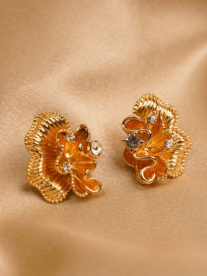 Amber Royale Floral Statement Earrings