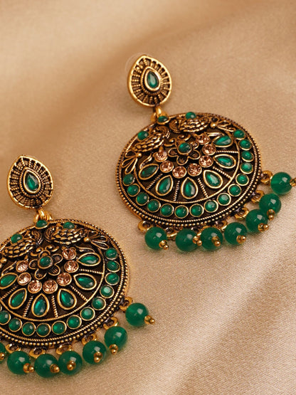 Emerald Noor Chandbali Earrings