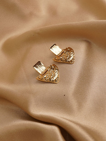 Aurelia Textured Triangle Stud Earrings