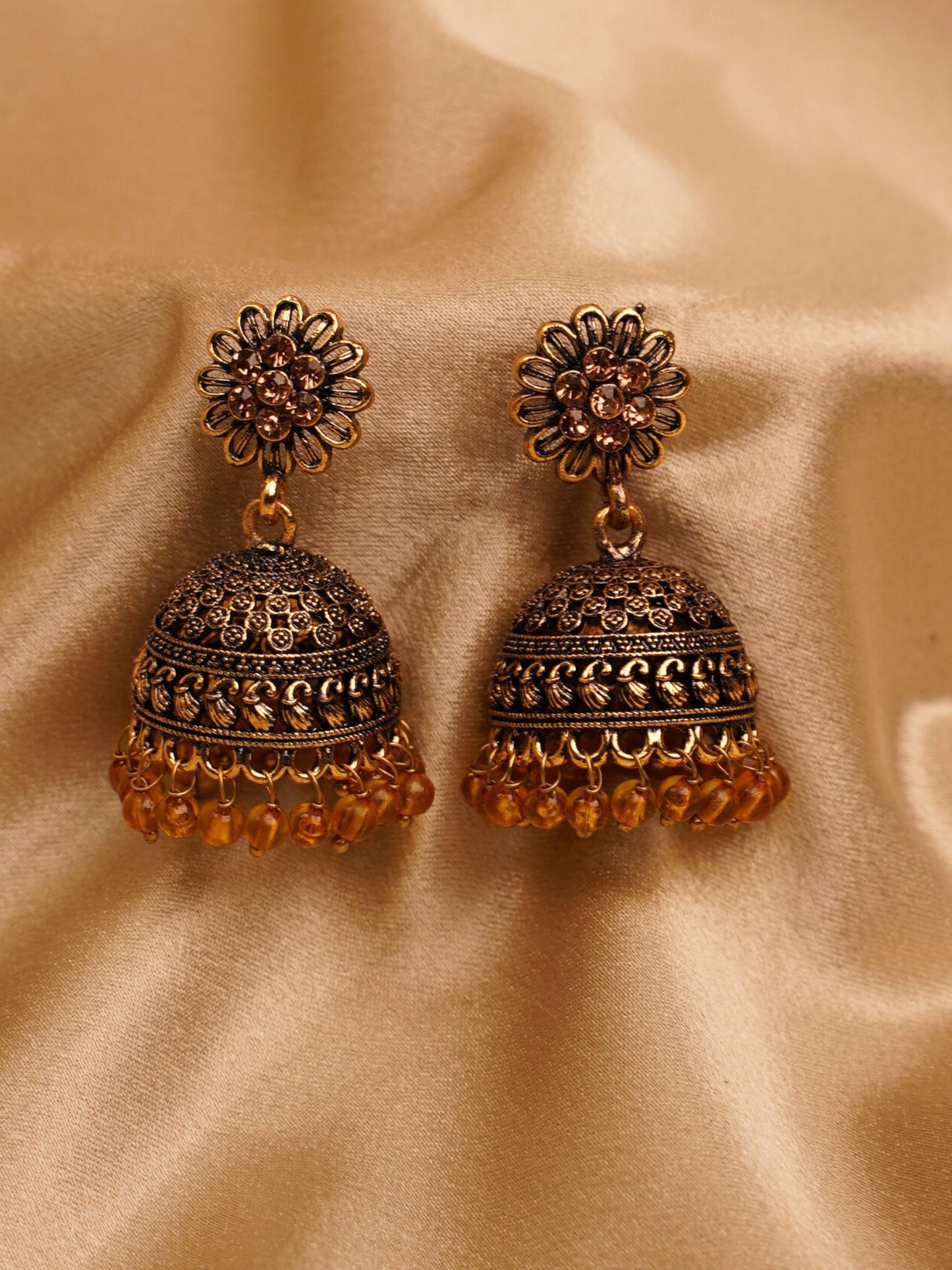 Amber Royale Jhumka Earrings