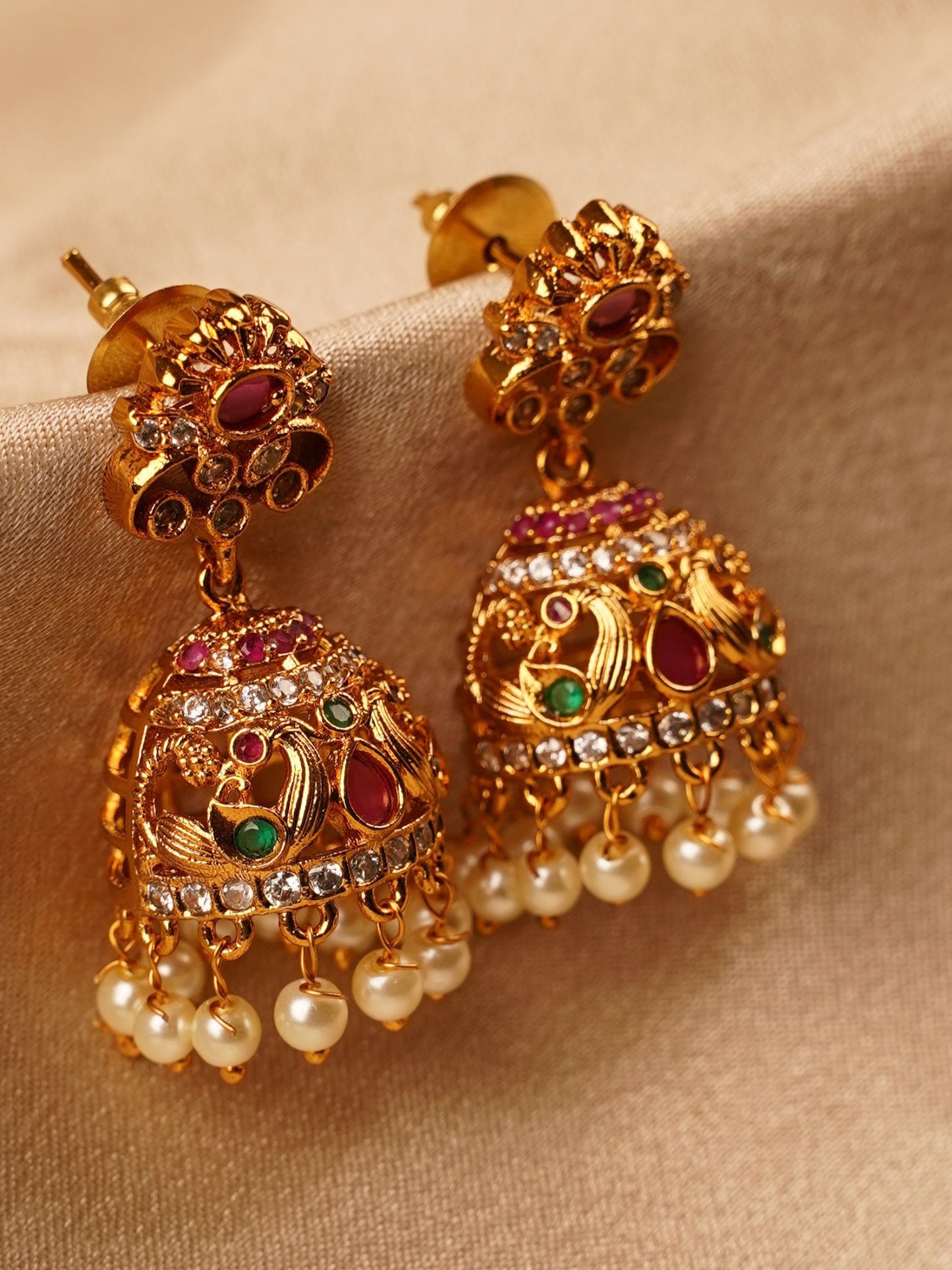 Ruby Heritage Temple Jhumka