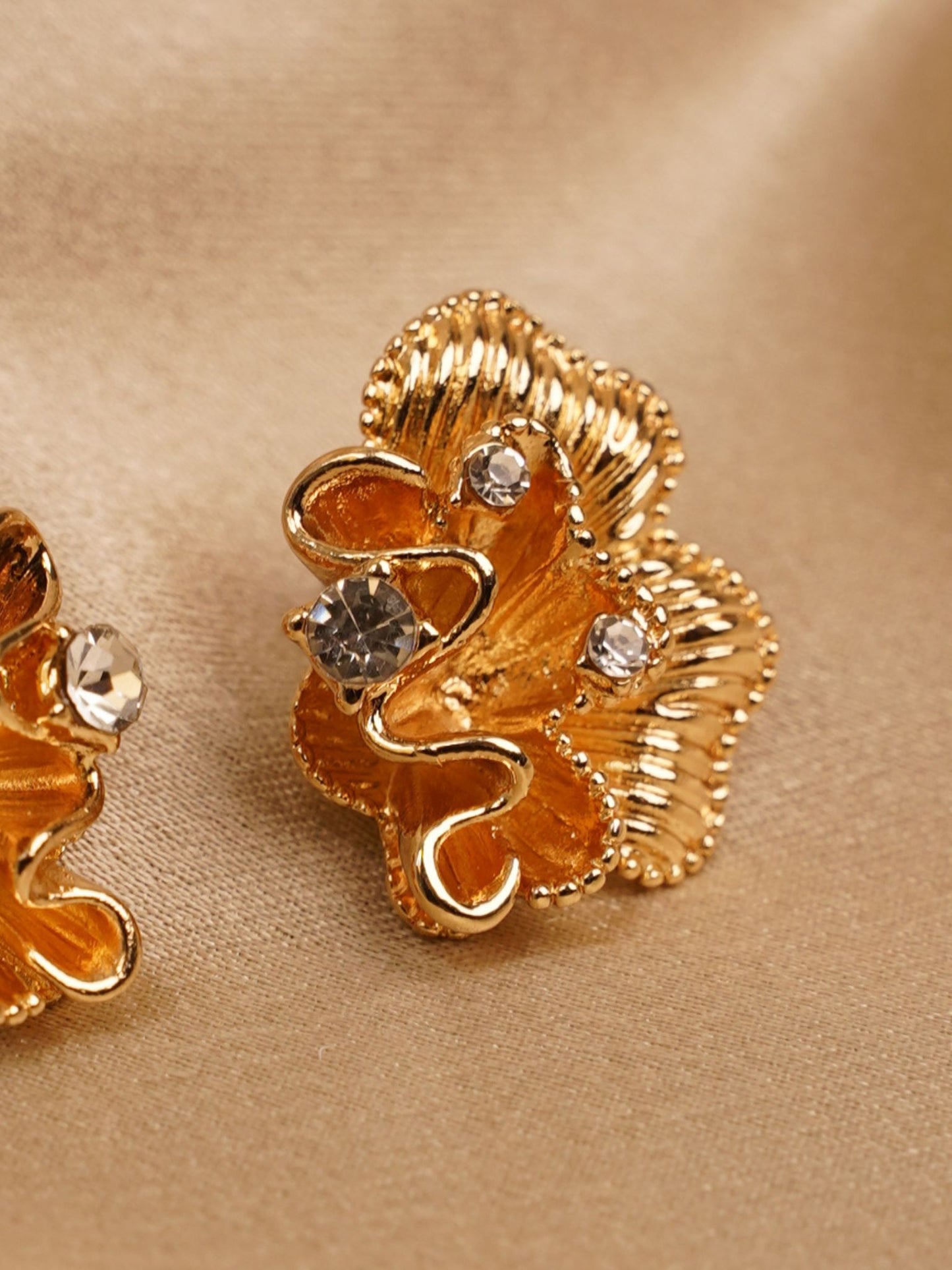 Amber Royale Floral Statement Earrings
