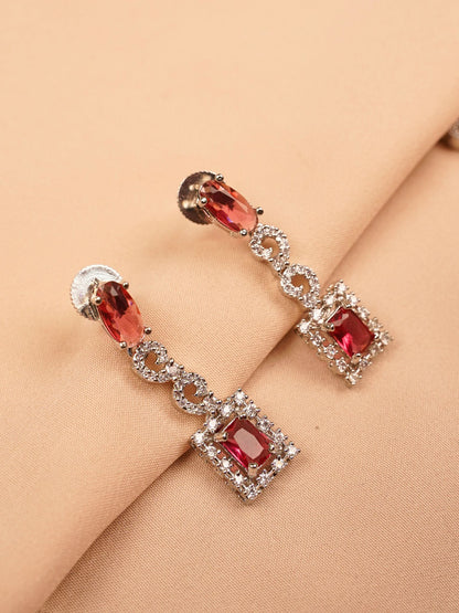 Red Crystal Diamond-Cut Necklace Set