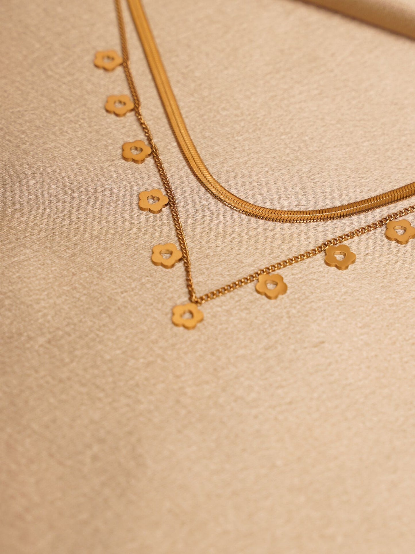 Golden Blossom Layered Necklace