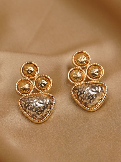 Regal Aura Textured Drop Earrings