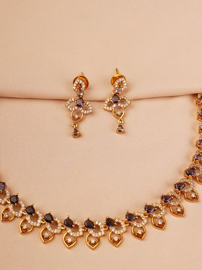 Smoky Pearl Heart Necklace Set