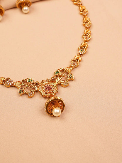 Floral Belle Pearl Necklace Set