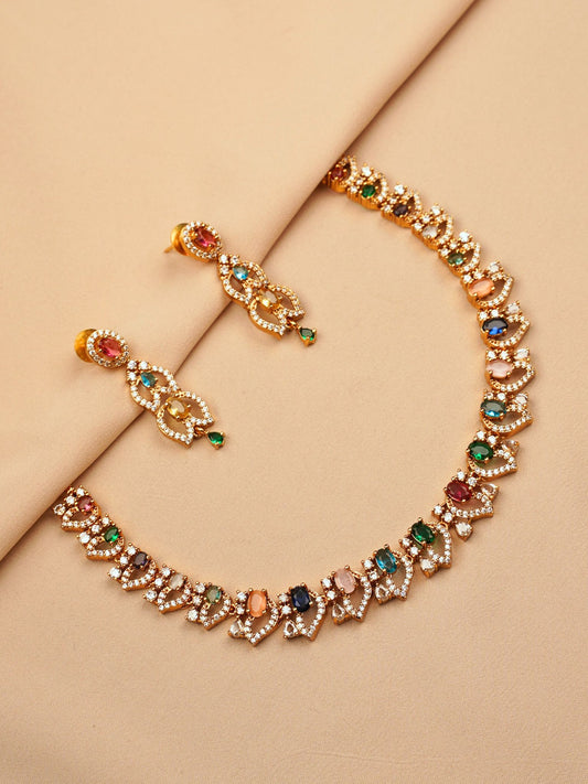 Royal Navaratna Grace Necklace Set