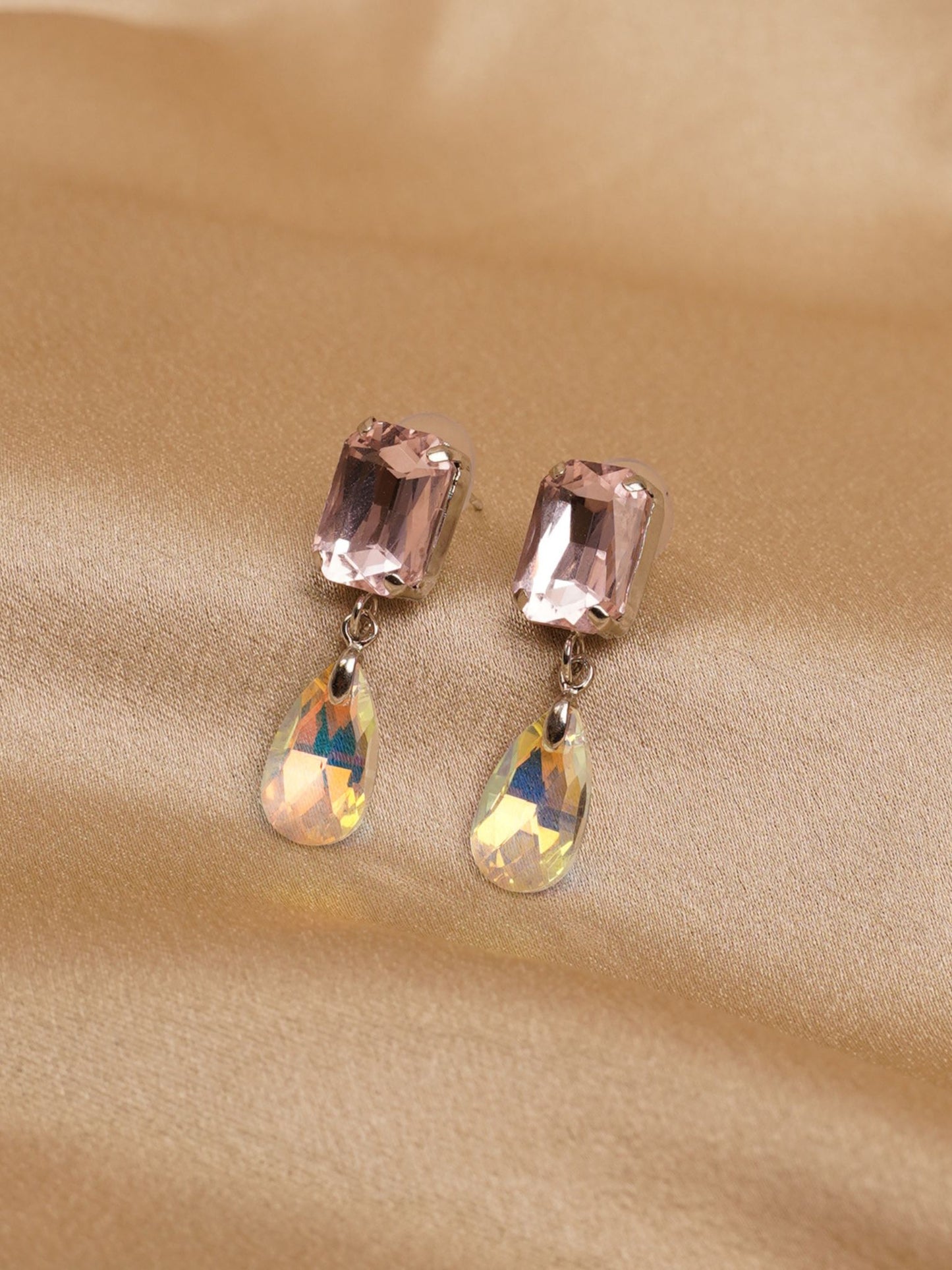 Blush Prism Drop Earrings