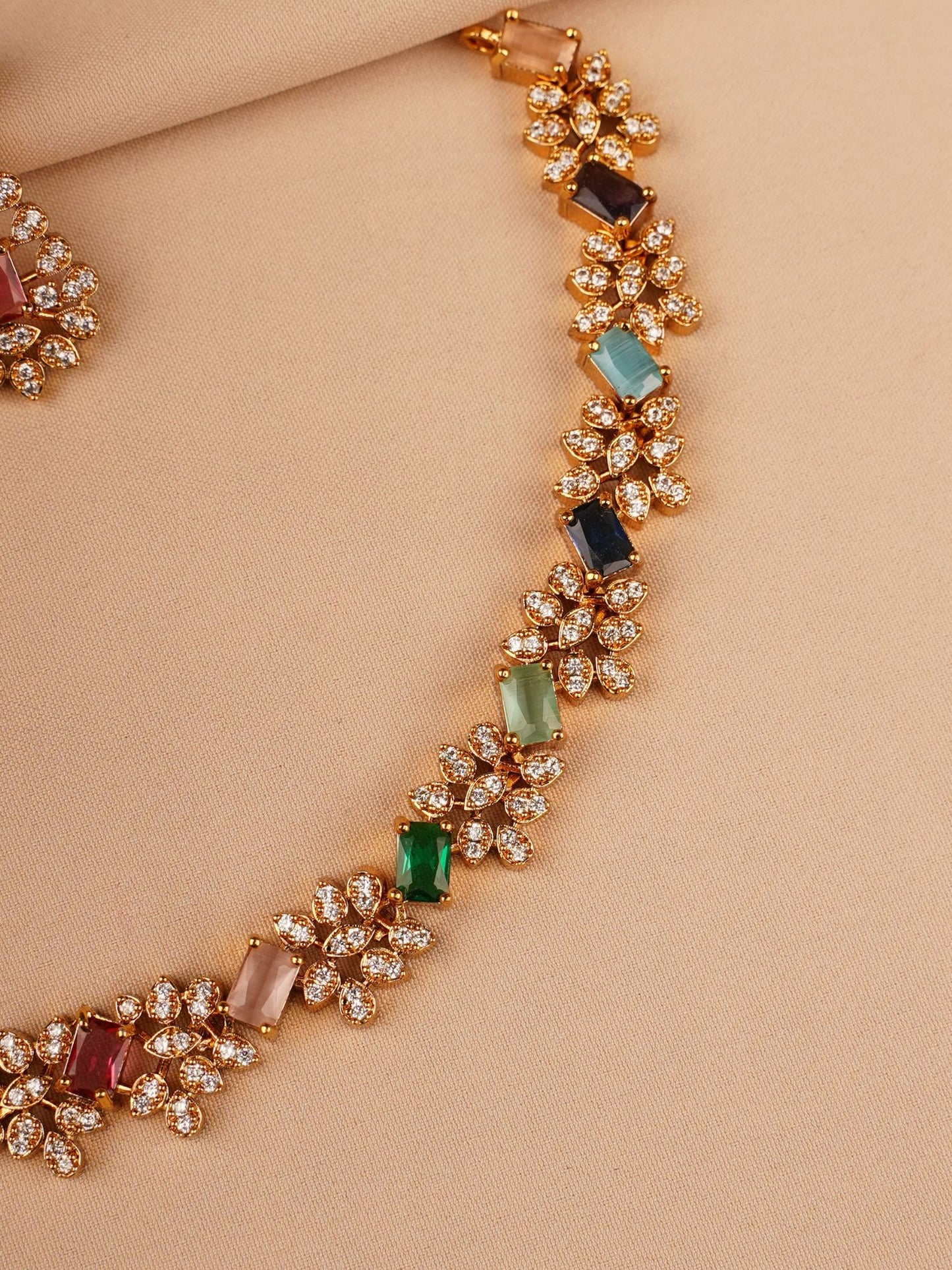 Pastel Stone Elegant Necklace Set