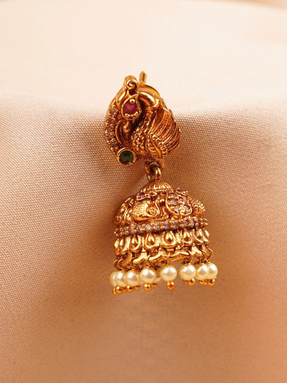 Temple Jhumka Earrings