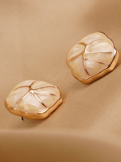 Ivory Bloom Stud Earrings