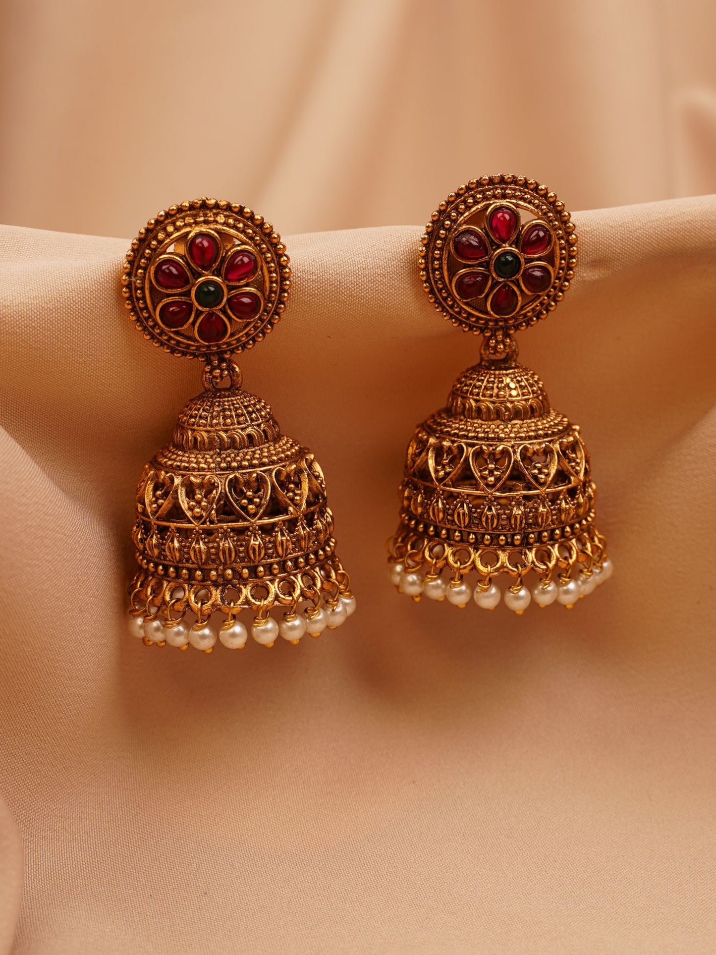 Royal Temple Antique Jhumkas
