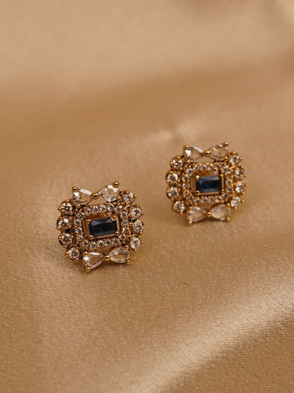 Midnight Regal Square Stud Earrings