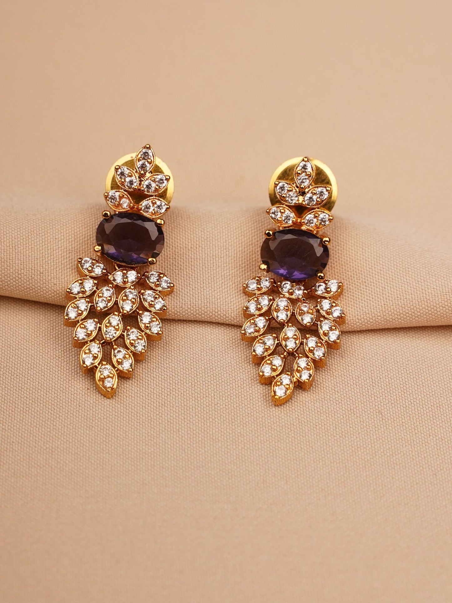 Midnight Crystal Cluster Necklace & Earrings Set