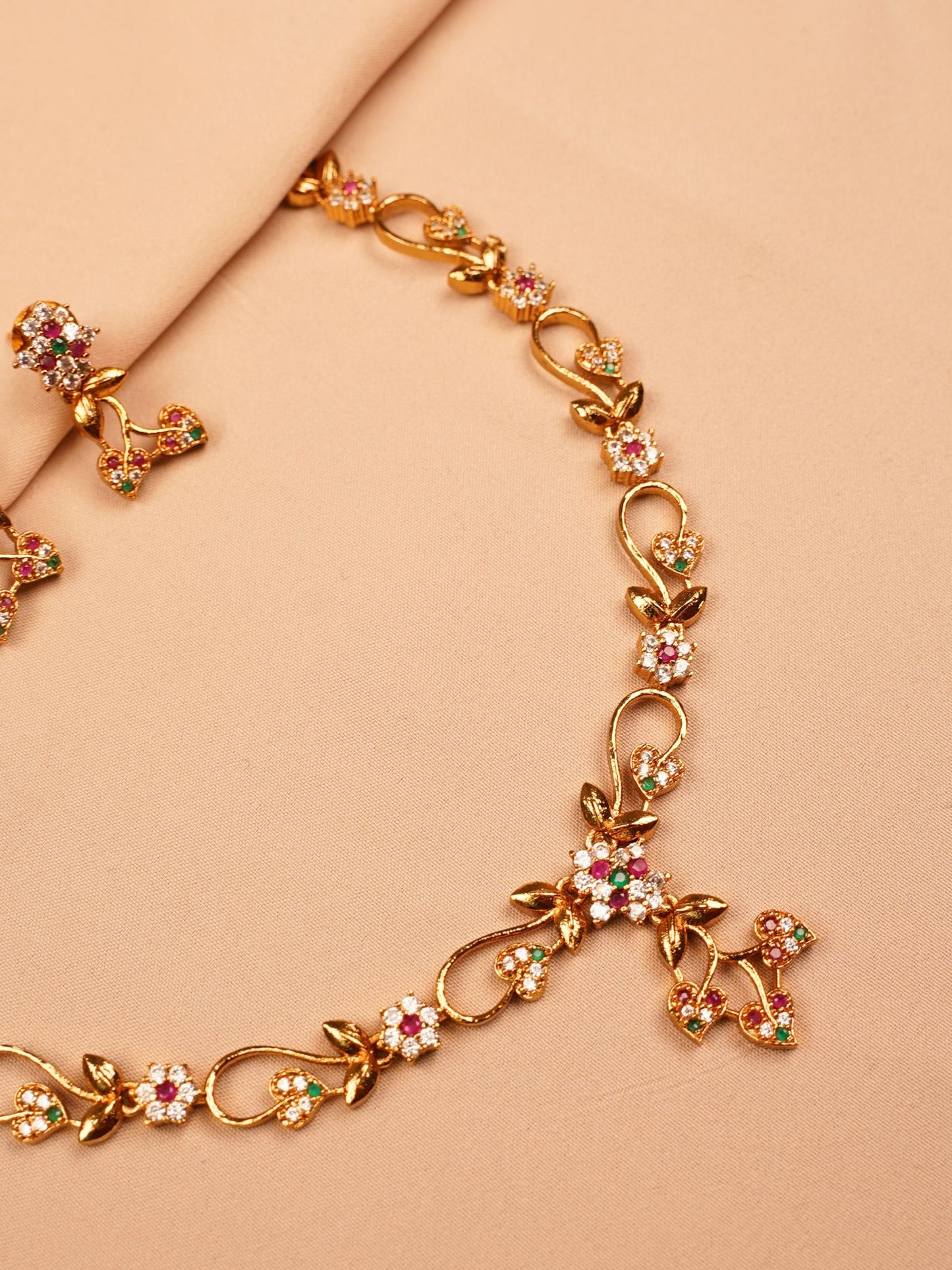 Floral Petite Crystal Necklace Set