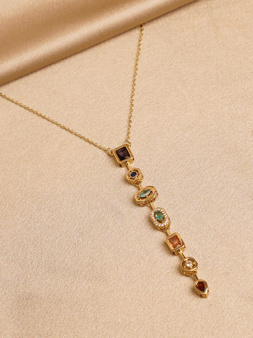 Regal Cascade Multi-Stone Necklace
