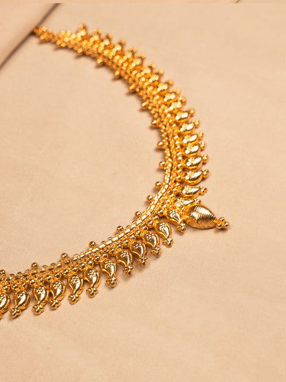 Antique Gold Paisley Choker Necklace